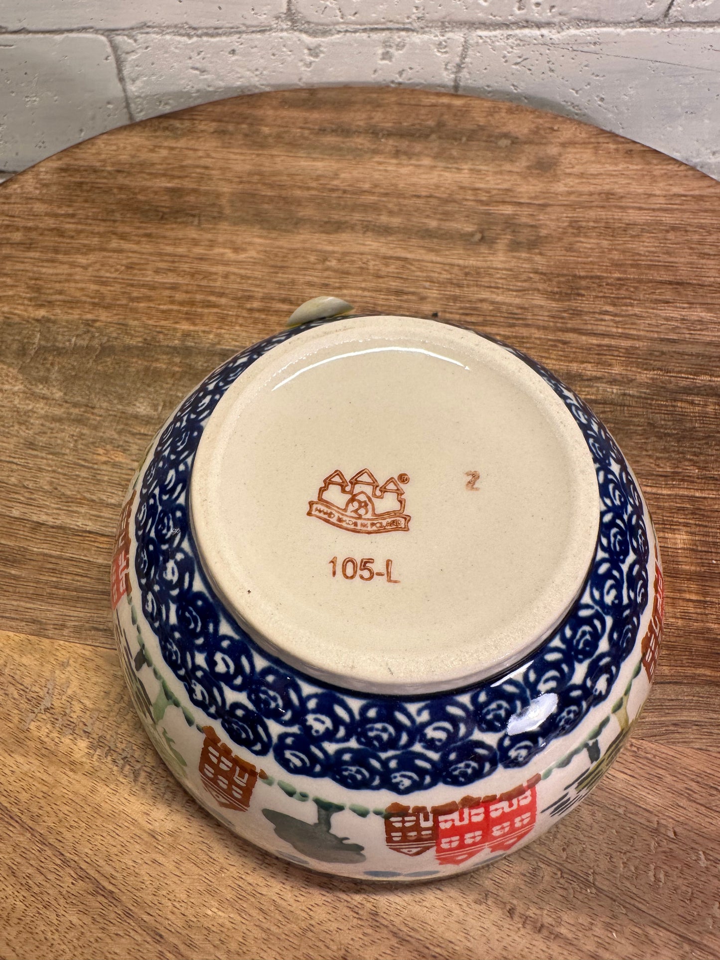 Ceramika Artystyczna Polish Pottery, Polish Town & Trees, Bowl