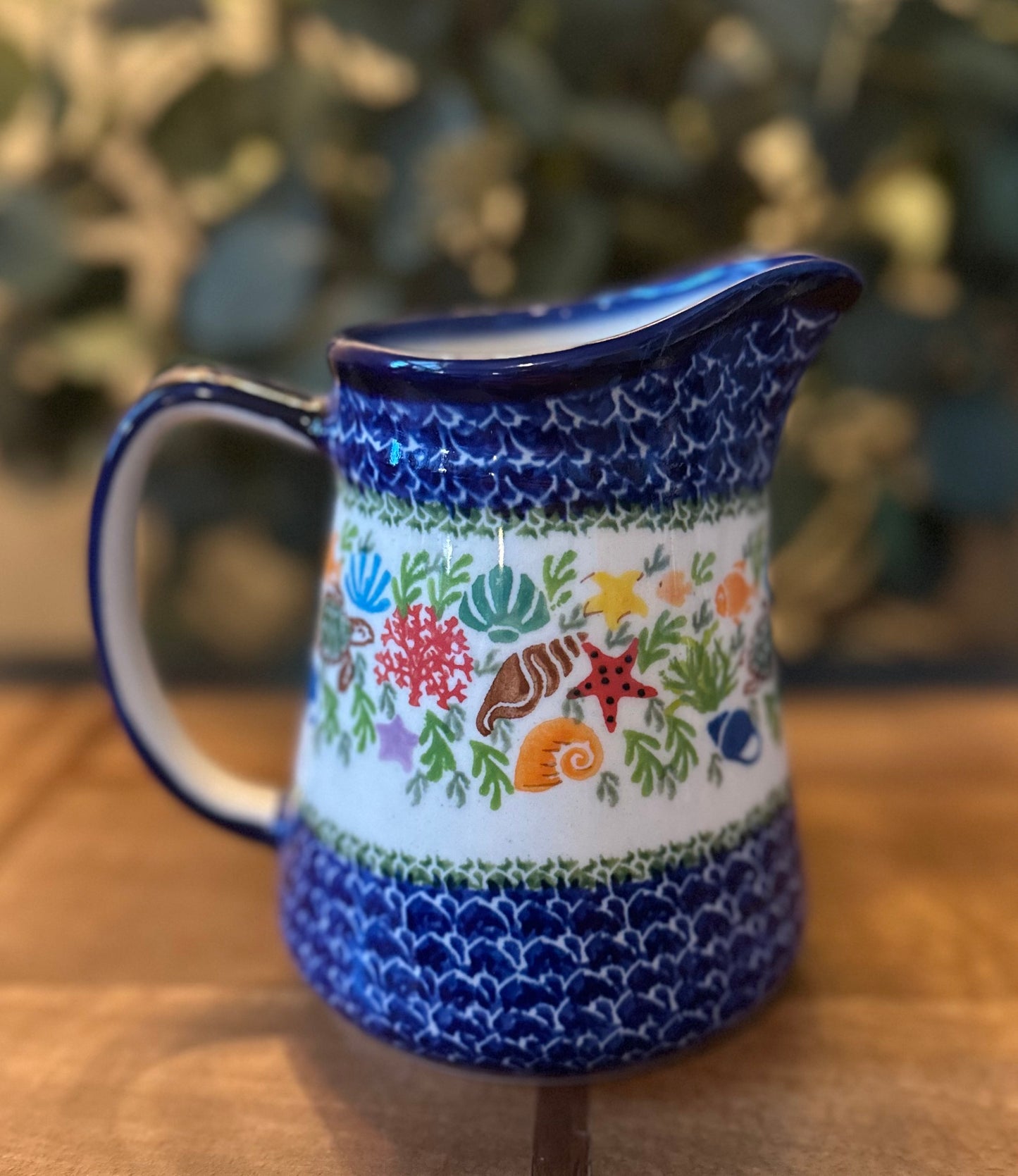 Kalich Polish Pottery, Art level, Sea Life, 1 Liter, Pitcher