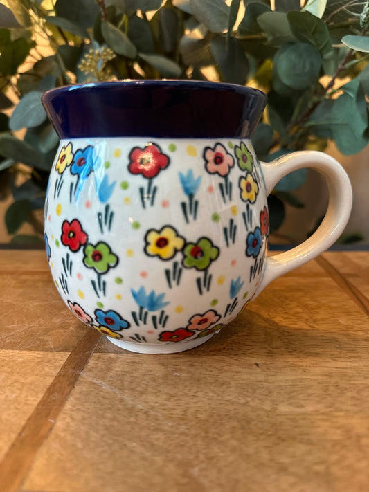 Ceramika Artystyczna Polish Pottery, Fun Time, Bubble Mug 12 oz