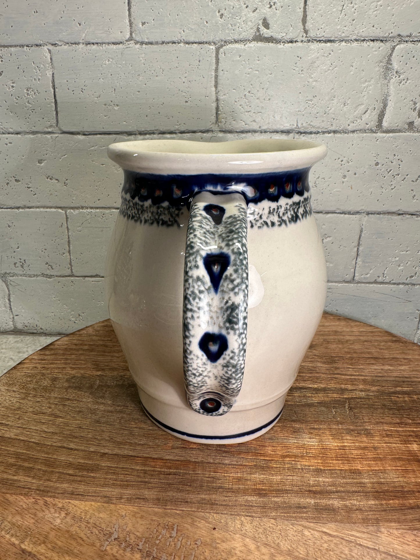 Zaklady Polish Pottery, Traditional Pitcher, Preowned