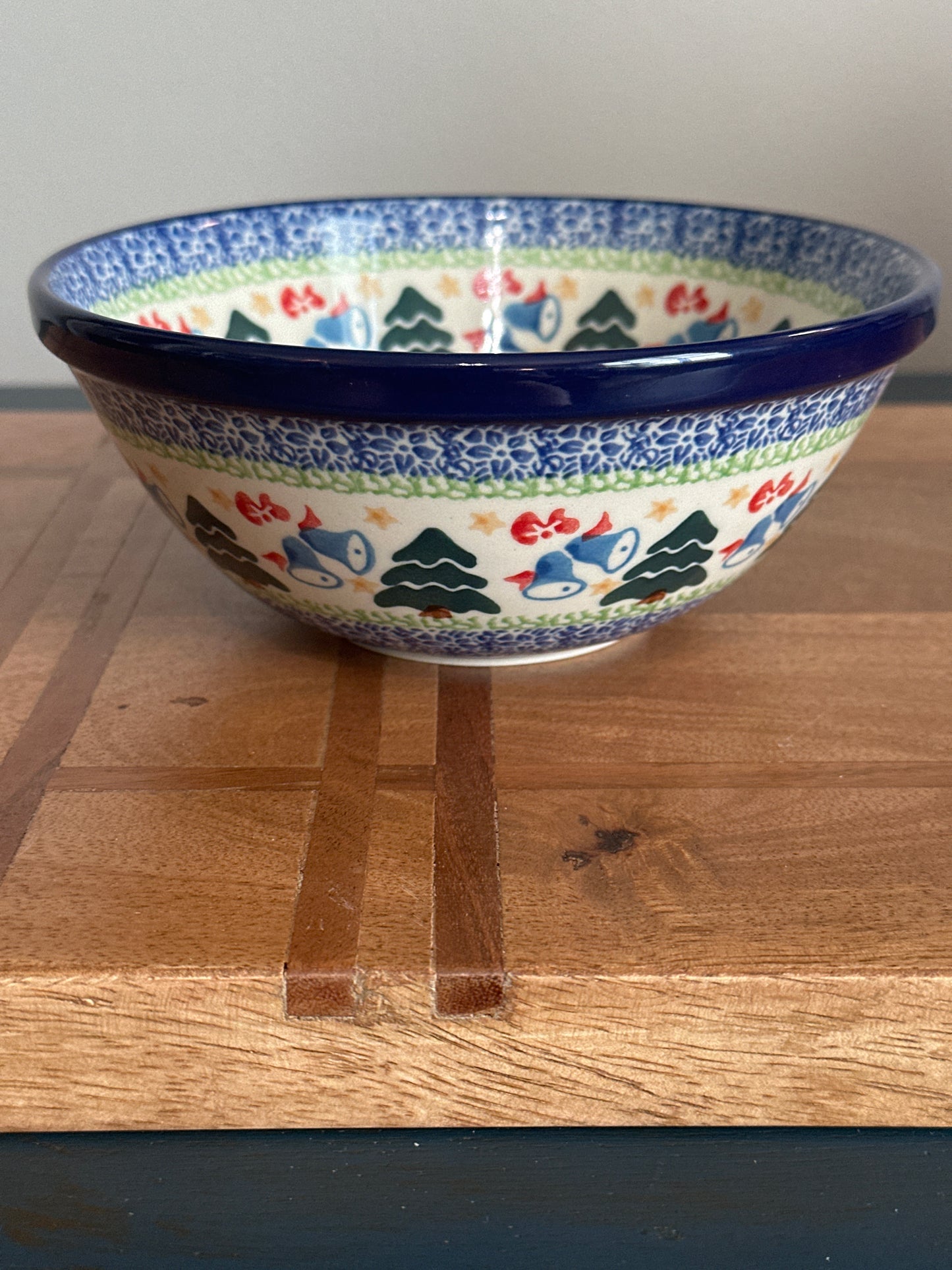 Cermika Artystyczna Polish Pottery, Christmas Tree & Bells Bowl