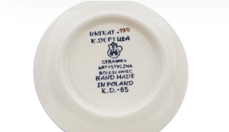 Ceramika Artystyczna, Brown and Blue Beauty, Coaster/Mini Plate