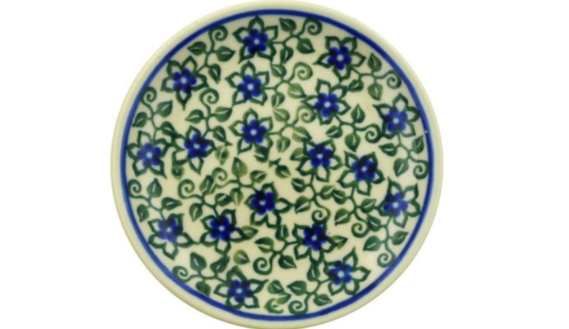 Ceramika Artystyczna Polish Pottery, Lobelia Vines, Mini Plate/Coaster