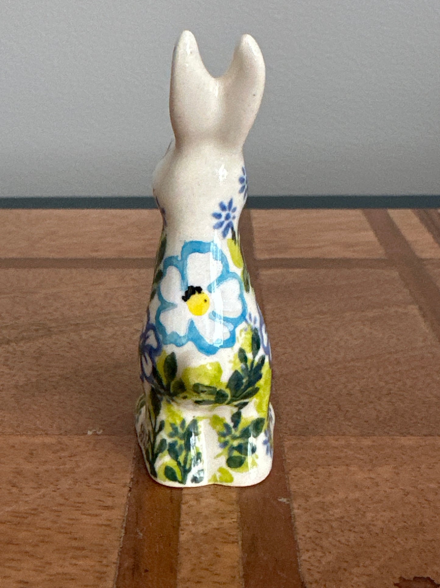 Kalich Polish Pottery, Mini Stand Up Rabbit/Bunny Figurine, Pattern D