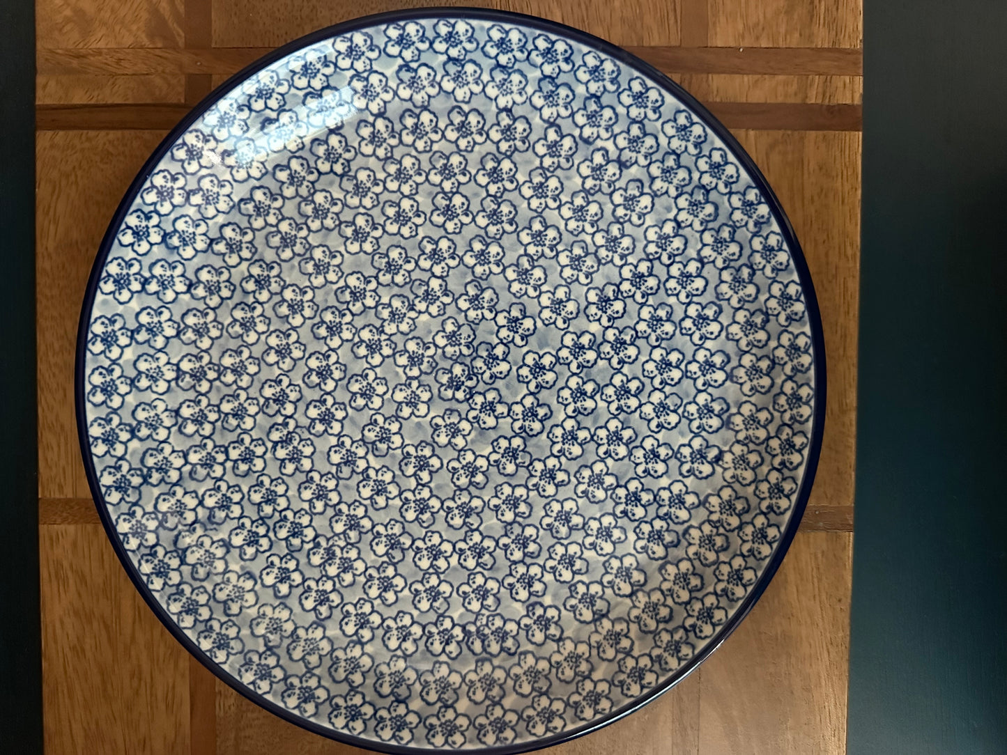 Ceramika Artystyczna Polish Pottery, Magical Blue, 9" Dinner Plate