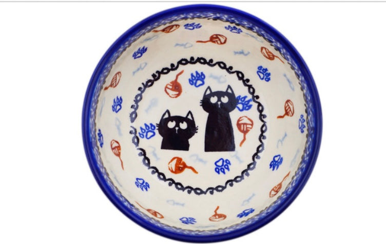 Ceramika Bona Polish Pottery, Daydreaming Kittens, Bowl 4"