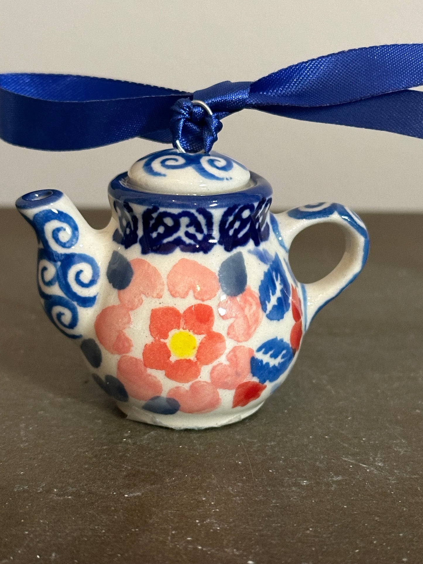 Manufaktura Calico Teapot Ornament