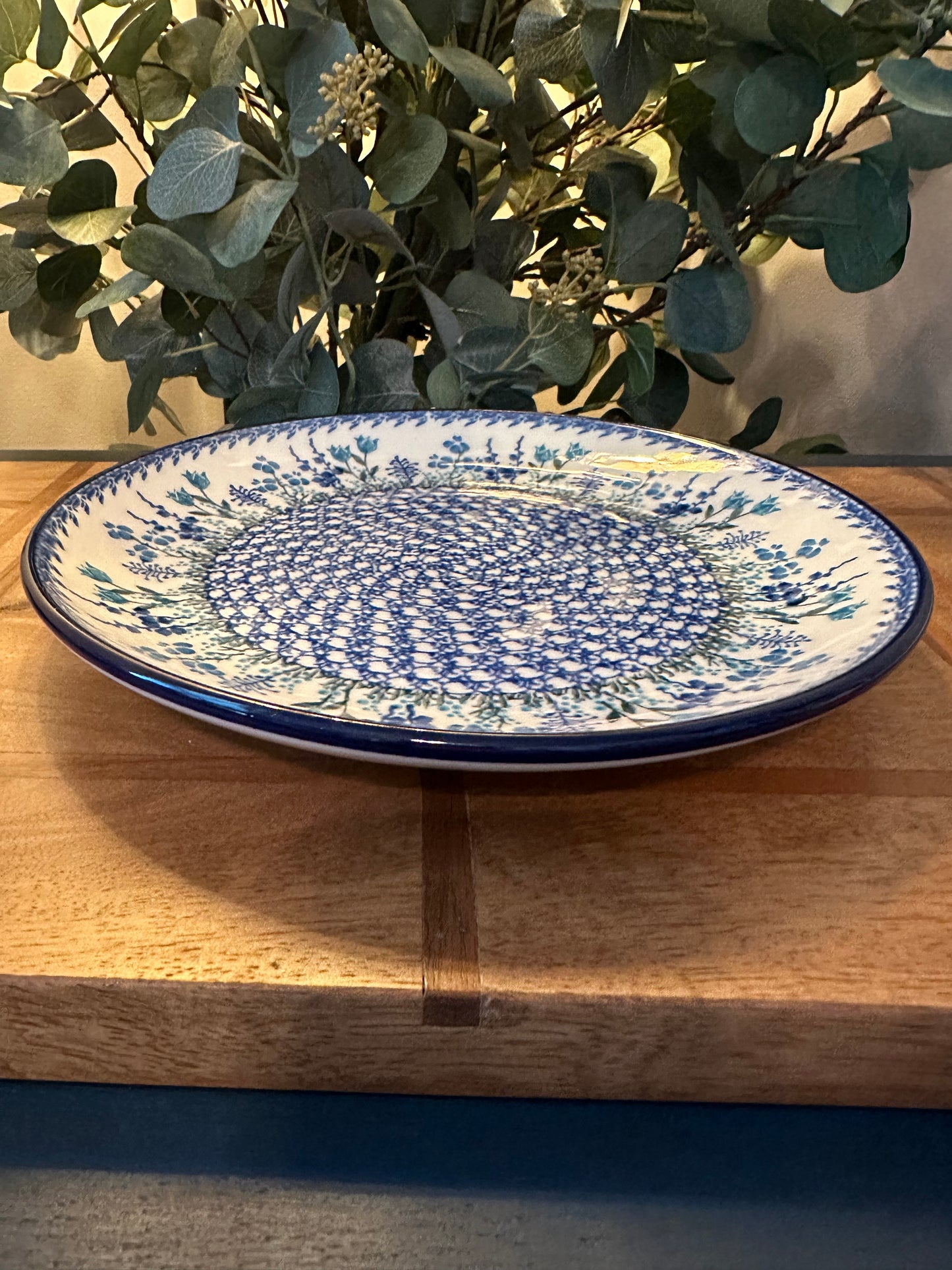 Ceramika Artystyczna Polish Pottery, Winter Garden Dinner Plate