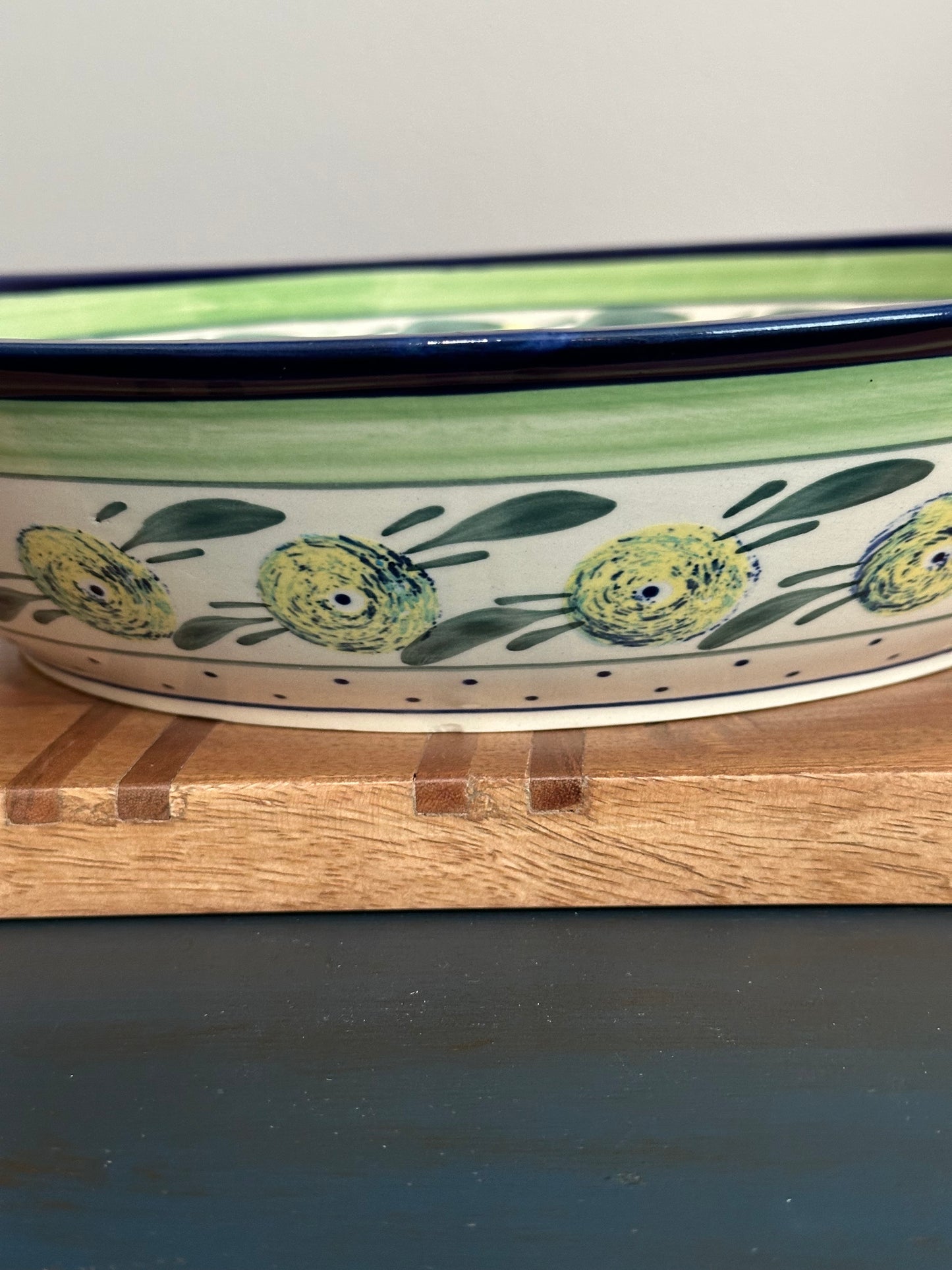 Zaklady Polish Pottery, Preowned, XL 16.5" Handled Bowl/Baker