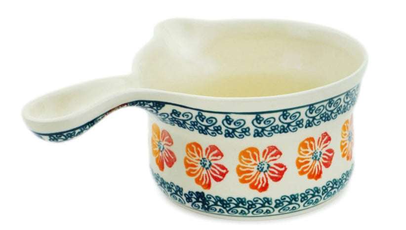 Zaklady Polish Pottery, Garden Glad, Gravy Boat