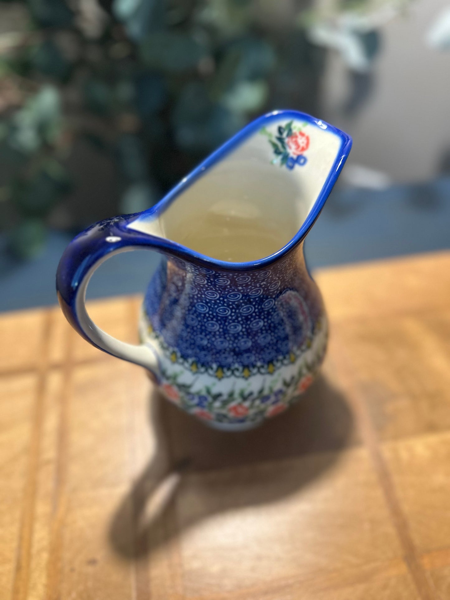 Kalich Polish Pottery, Signature, Unikat Art Level Pitcher, 2 Liter