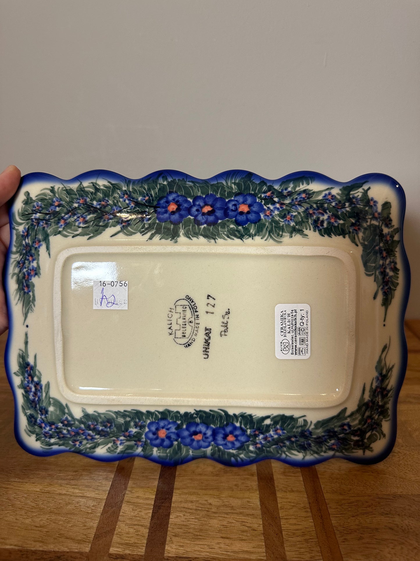 Kalich, Art Level 2, Multicolor Flower Rectangular Ruffled, Cookie Platter