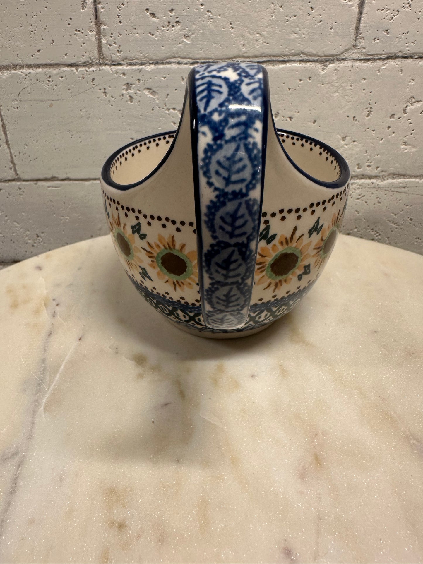 Ceramika Artystyczna Polish Pottery, U4860, Sunflower Loop Mug/Bowl