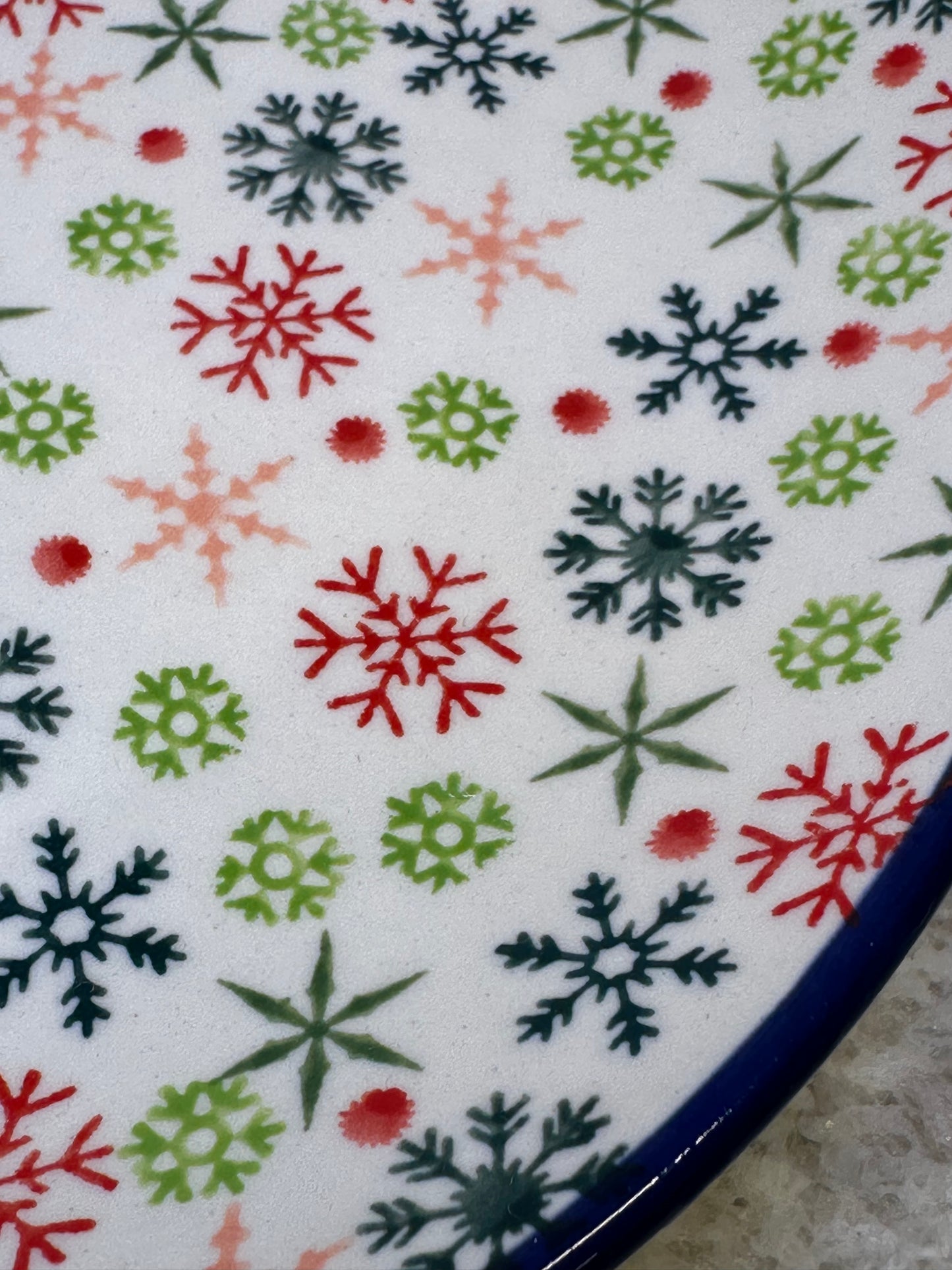 Ceramika Artystyczna Polish Pottery, Unikat 5038 Holly Jolly, Dinner Plate 10"