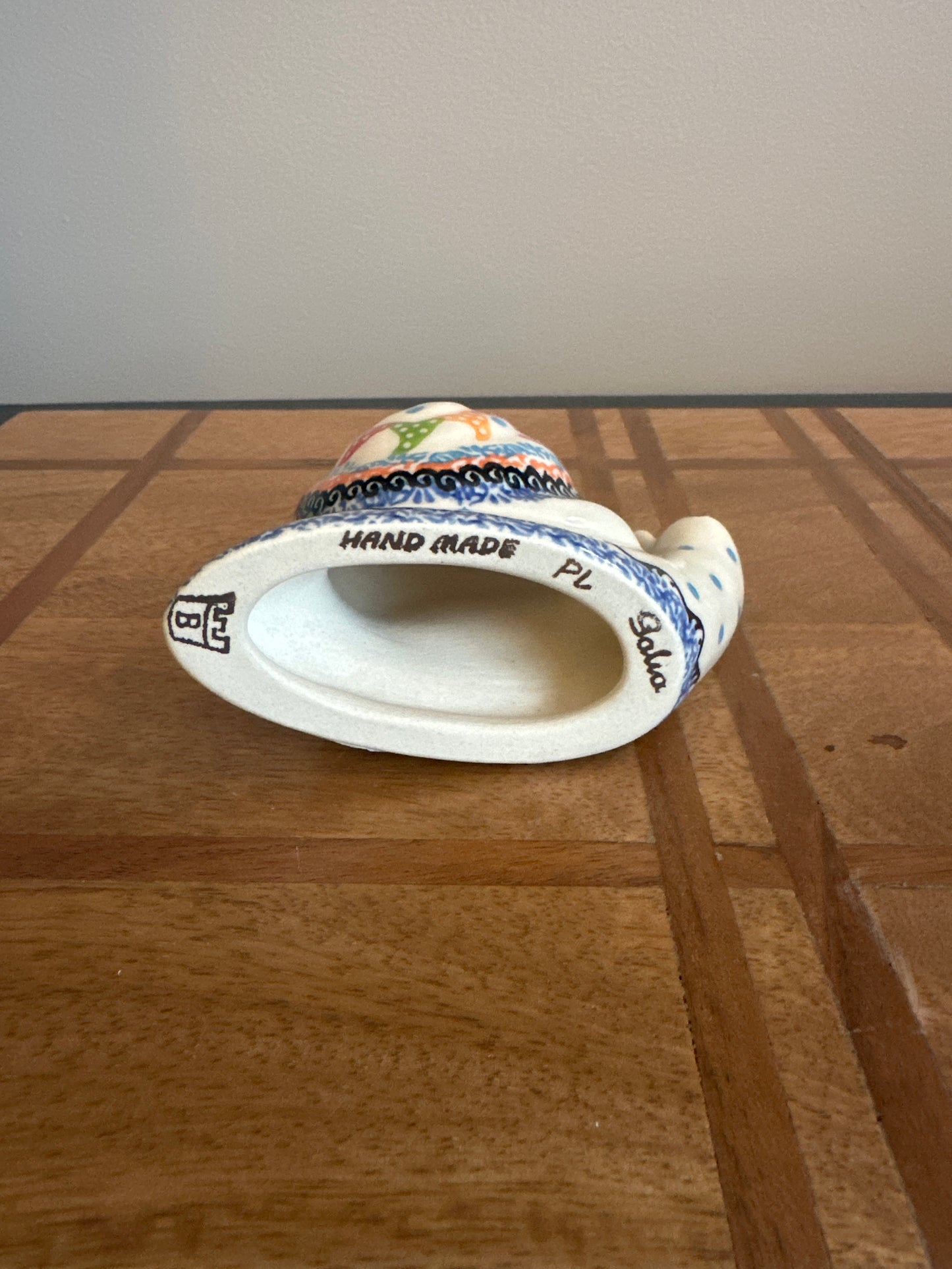 Galia Polish Pottery Colorful Gnome Snail