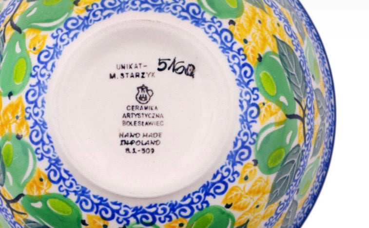 Ceramika Artystyczna, U5160, Pear Tree, Bowl 6.5"