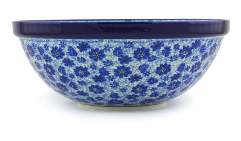 Ceramika Artystyczna Polish Pottery, Misty Dragonfly, Large Nesting/Mixing/Serving Bowl