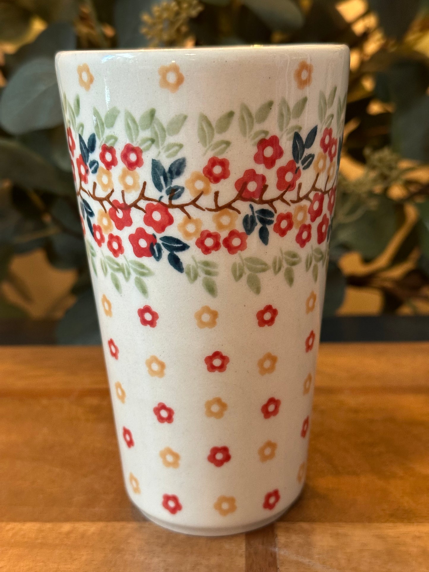 Manufaktura Polish Pottery, Paprika Tall Tumbler 12.5 oz