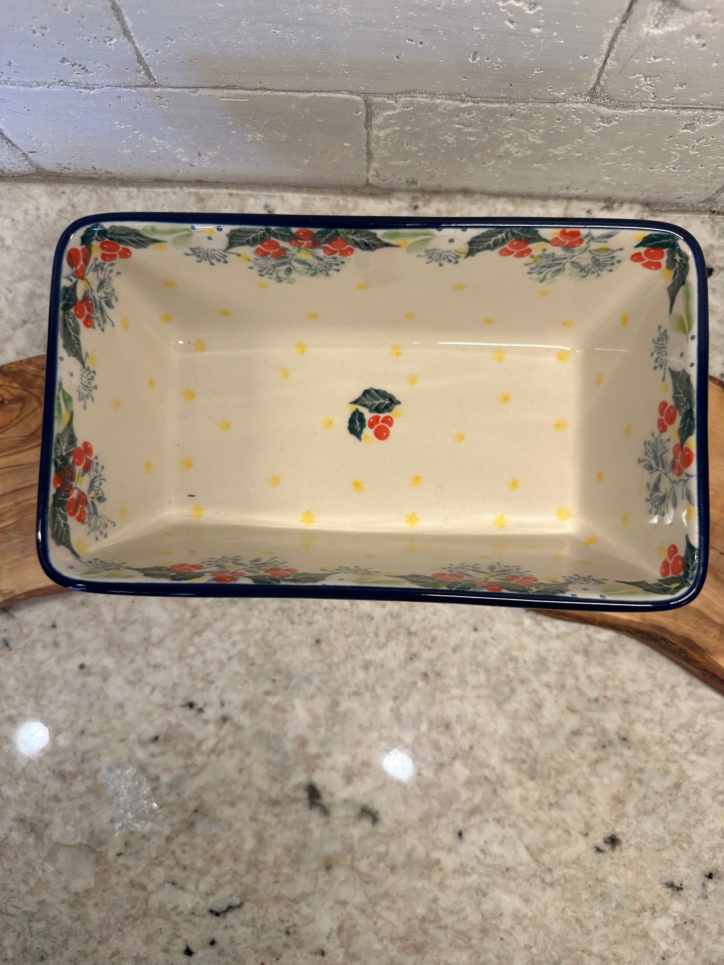 Ceramika Artystyczna Polish Pottery, Classic Rowan, Rectangular Baker