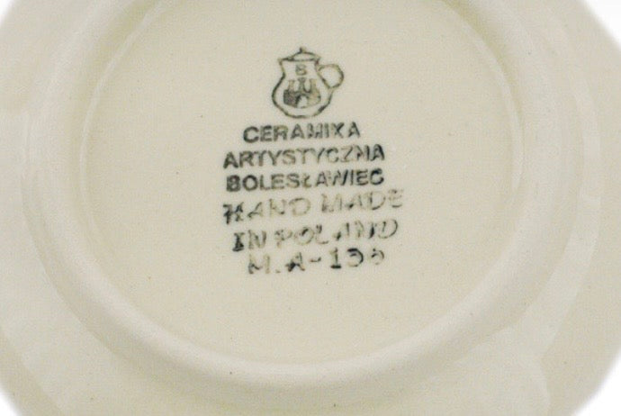 Ceramika Artystyczna, Blue Flowers Fan, Coaster/Mini Plate