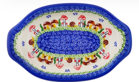 Nina, Gardens In Poland, Platter with Handles 12.5"