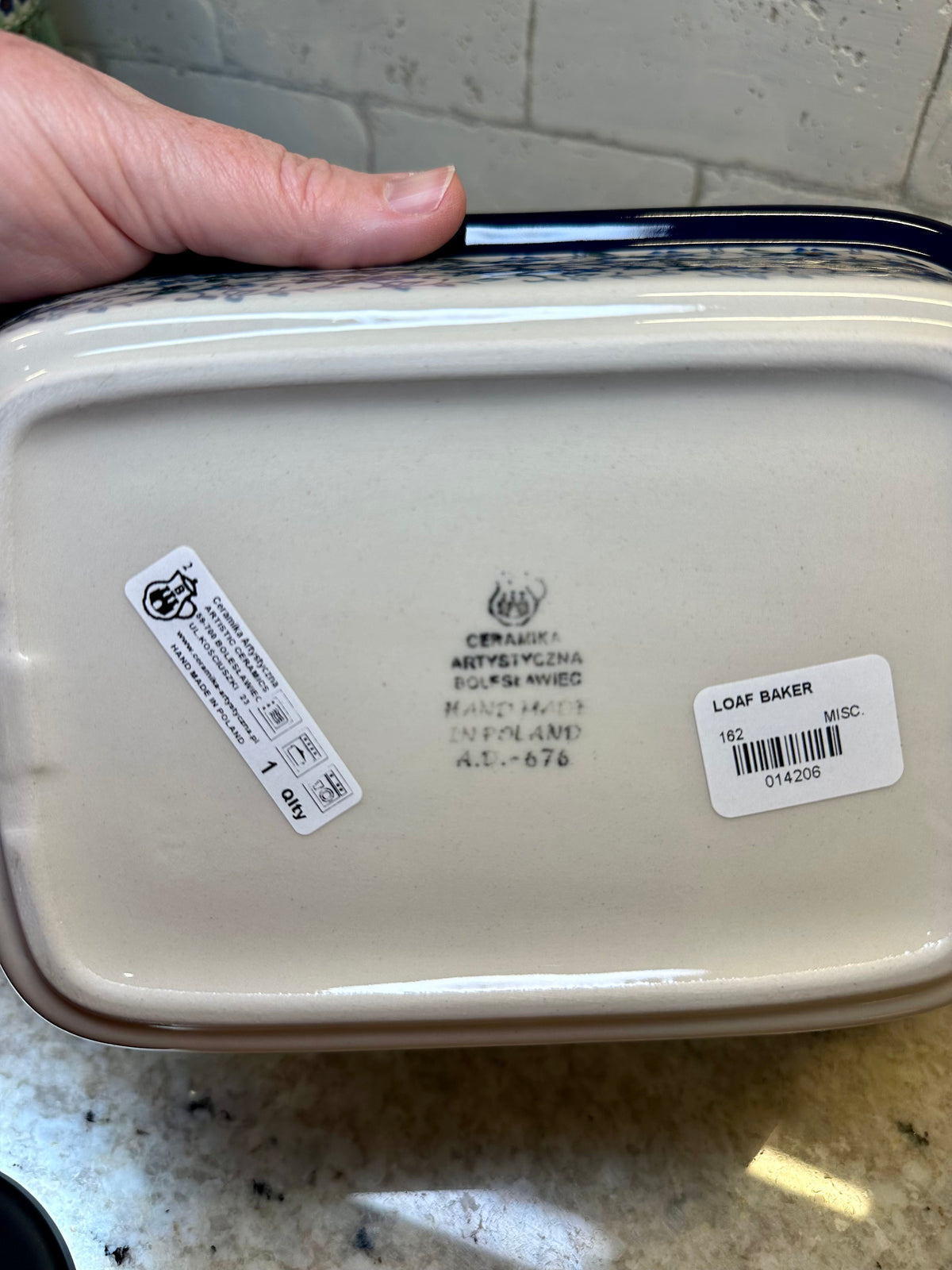 Ceramika Artystyczna, Summer Wind, Large Loaf Pan/Small Casserold Baker