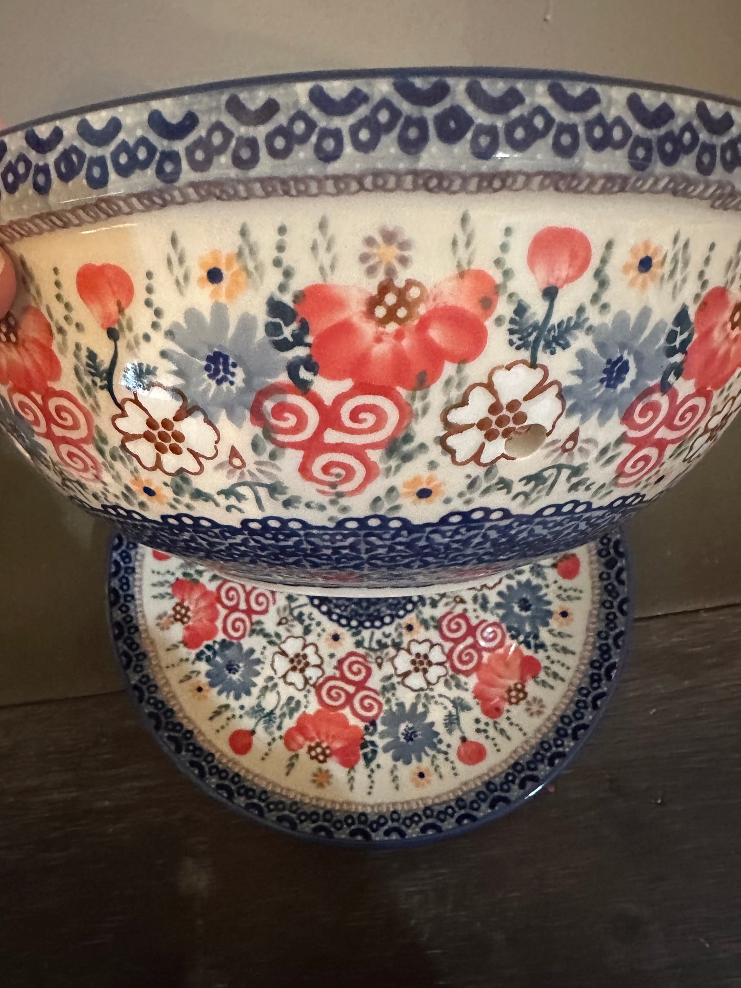 Manufaktura Sweet Pea Large Colander with Plate