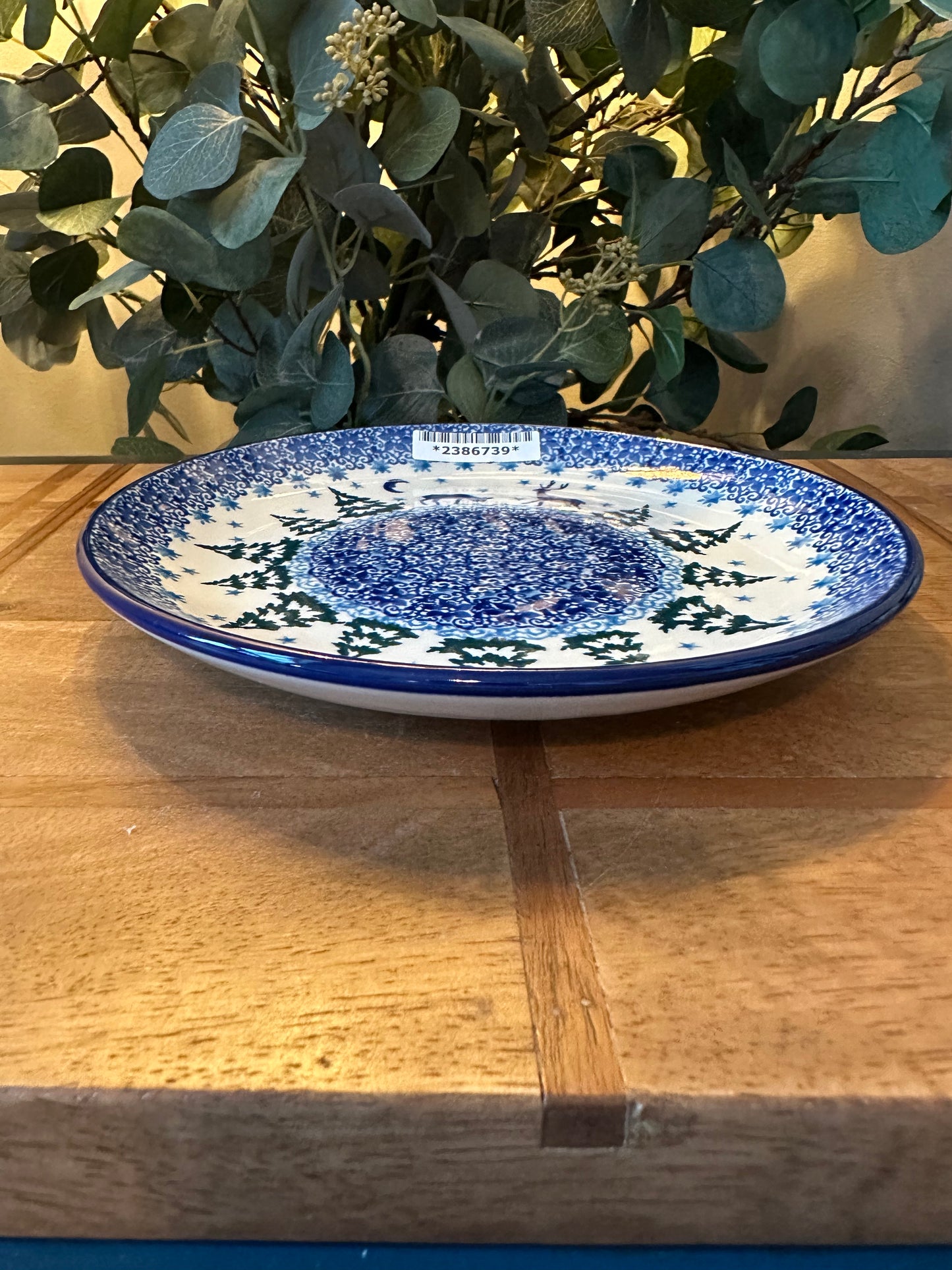 Ceramika Artystyczna Polish Pottery, Forest Night, Dessert Plate