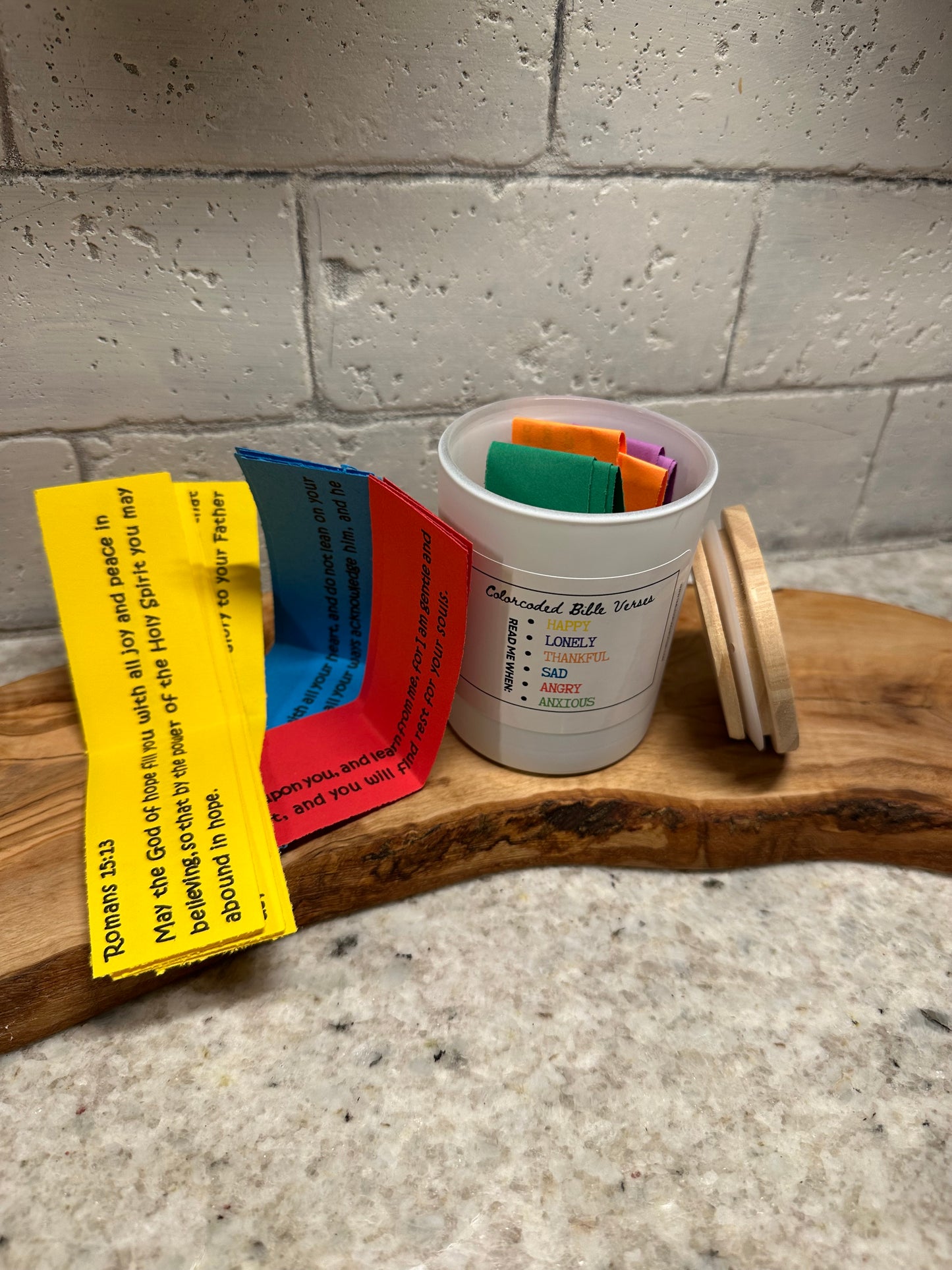 Color Coded Bible Verses Jar
