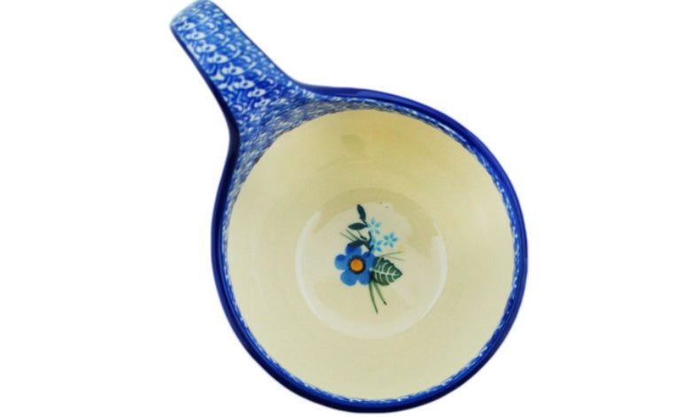 Ceramika Artystyczna Polish Pottery, Blue Joy, Loop Soup Mug/Bowl