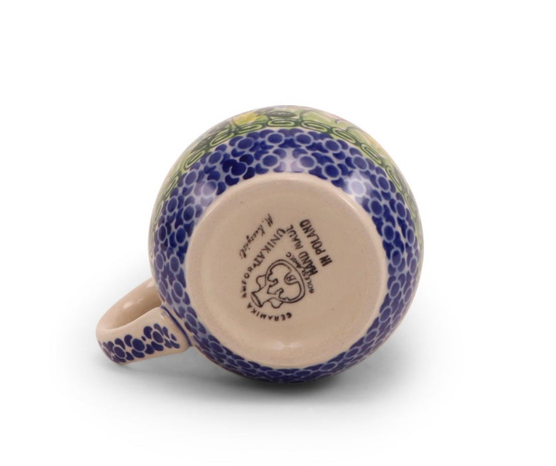 Ceramika Amfora Polish Pottery, Signature Unikat, Strawberry Lady, Belly Mug