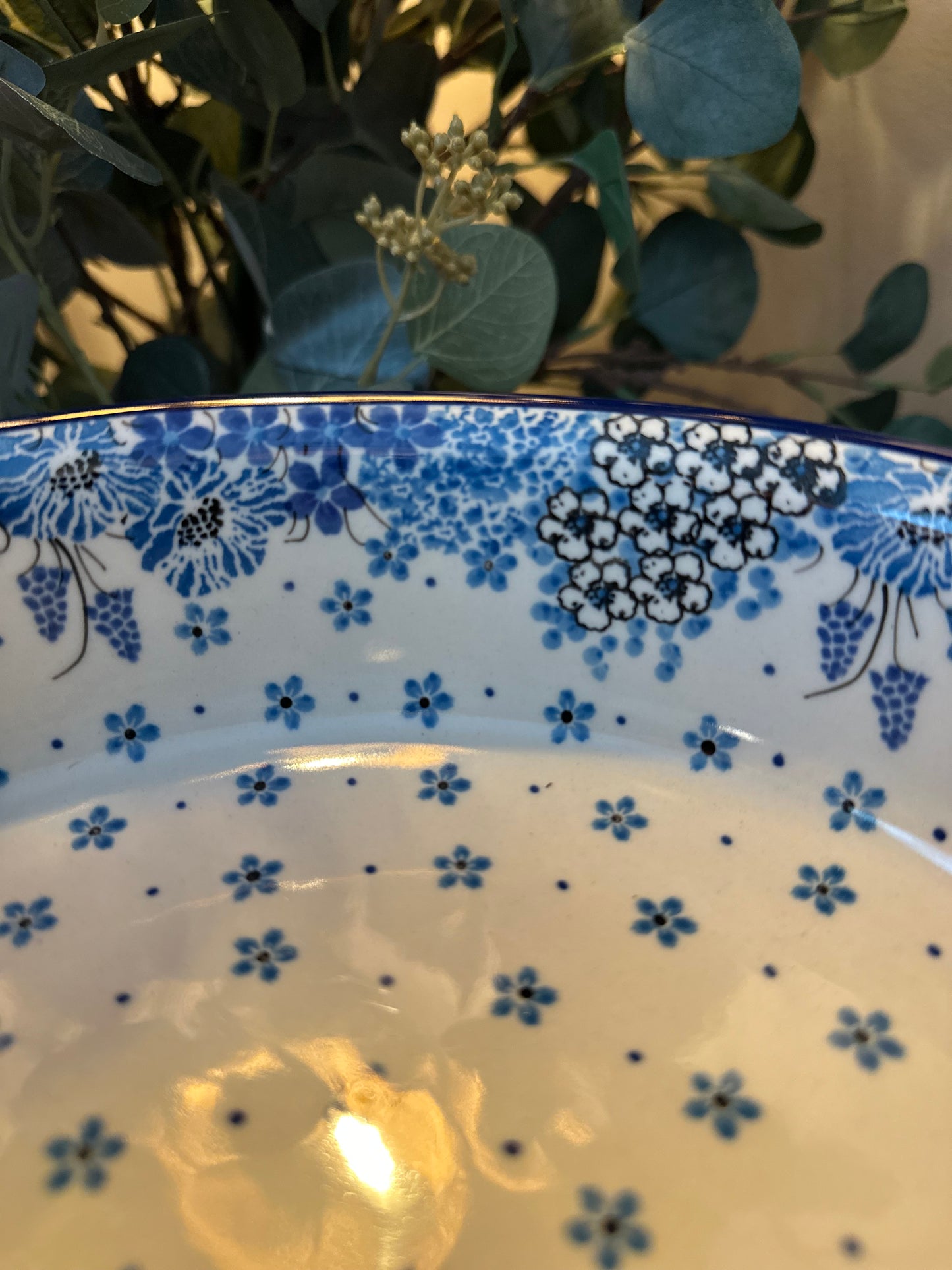 Ceramika Artystyczna Polish Pottery, Unikat Level 4657, Round Baker with Handles