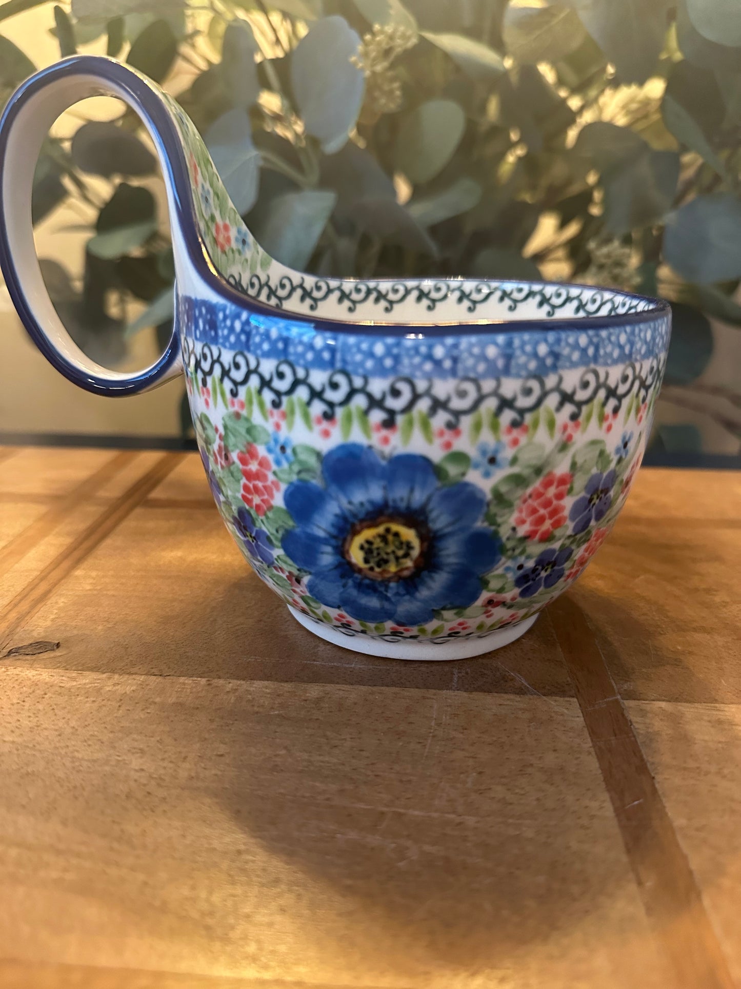 Ceramika Artystyczna Polish Pottery, Unikat 5157, Teresa Liana, Loop Mug