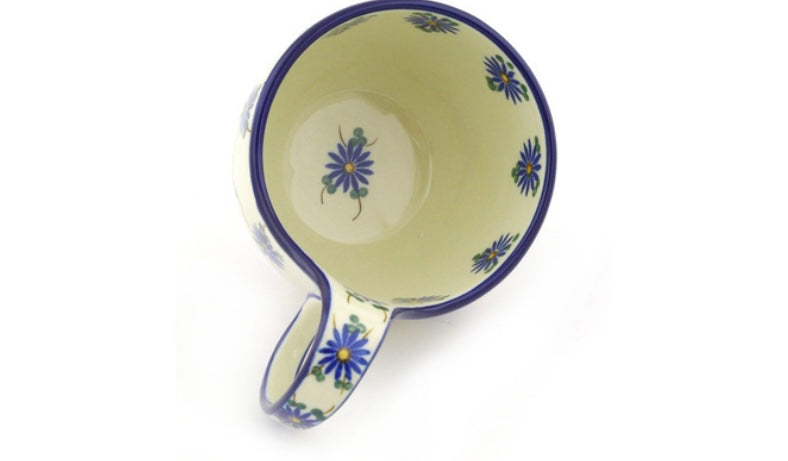 Ceramika Artystyczna Polish Pottery, Aster Trellis, Loop Soup Mug/Bowl 16oz