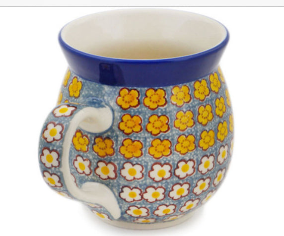 Ceramika Artystyczna Unikat 4957, Popcorn Daisies, Bubble Mug