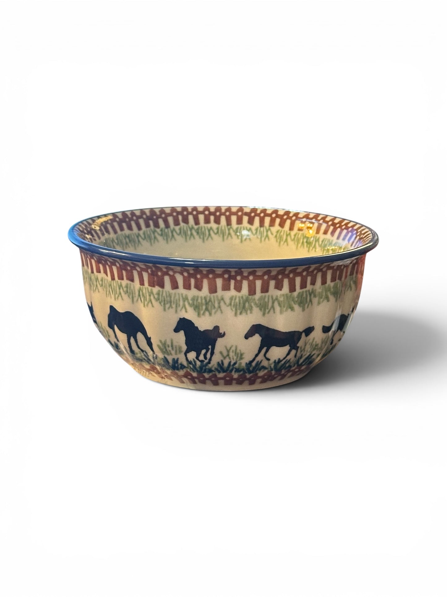 Manufaktura, Horsin Around, Scalloped Bowl 5.5"