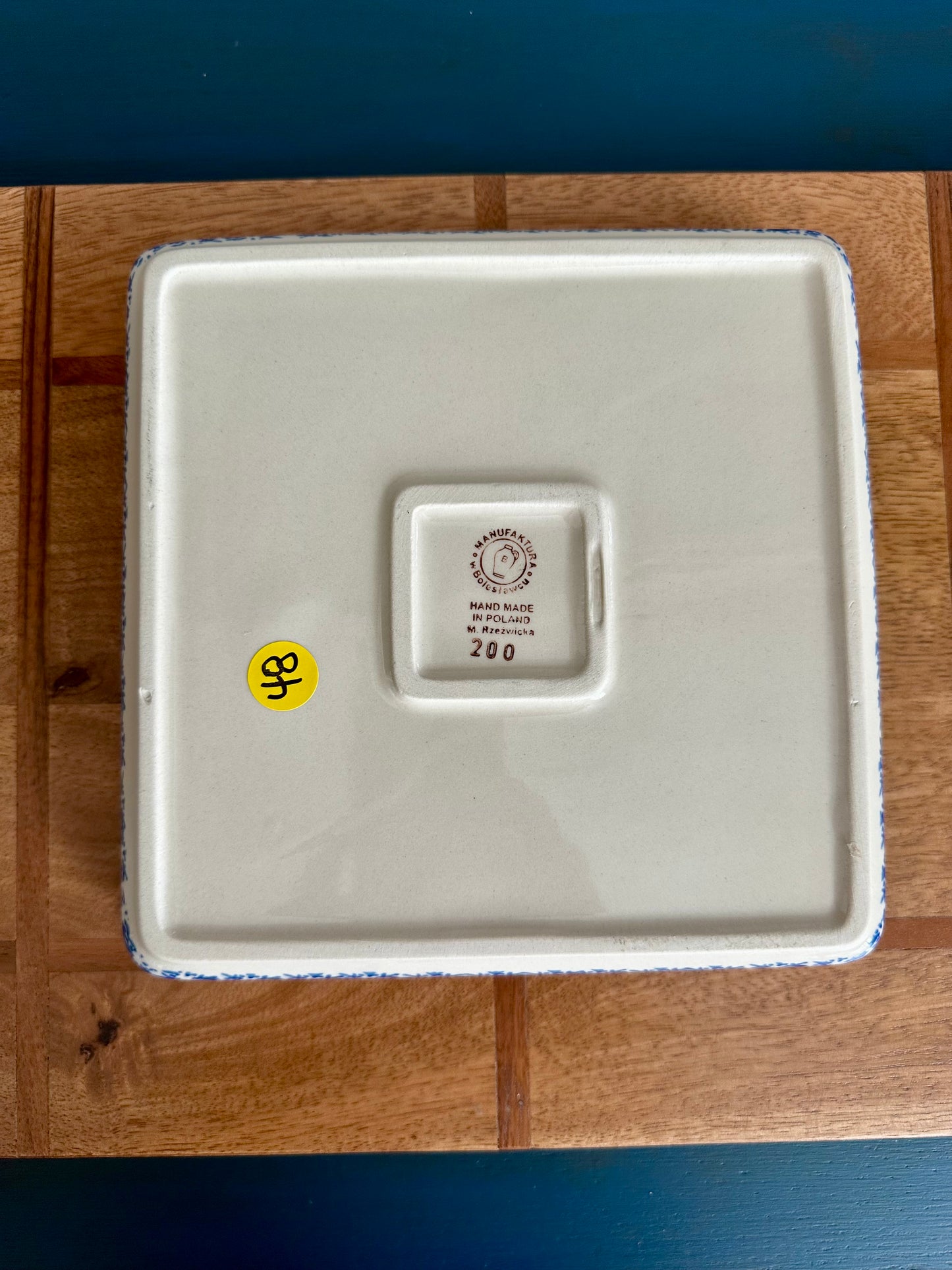 Preowned- Manufaktura Reindeer & Snowflake Square Baker
