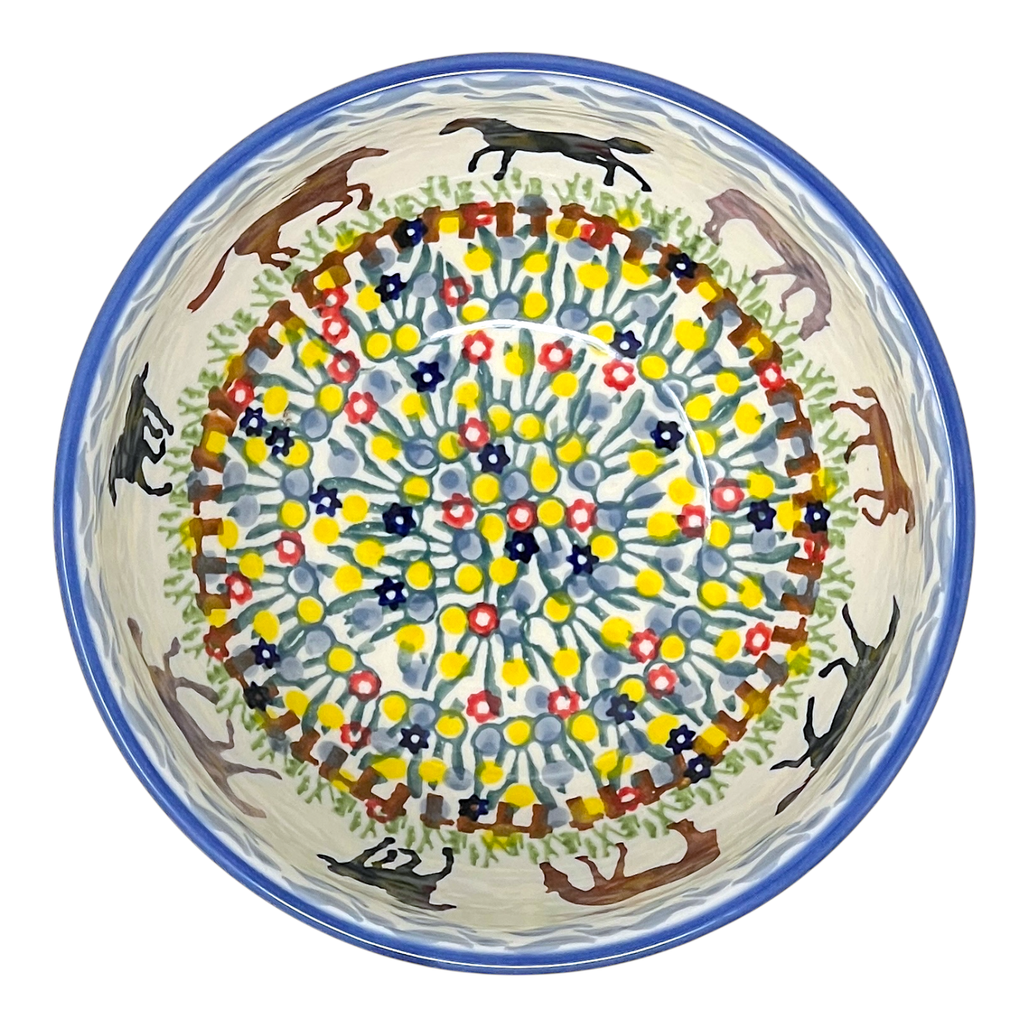 Bowl, Round, Tapered, 5.25" in "Wild Horses" by Manufaktura