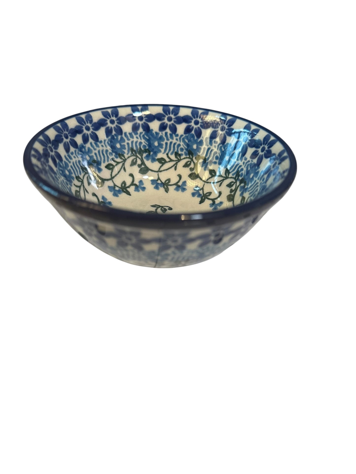 Ceramika Artystyczna, Blues and Vines,  Small Bowl