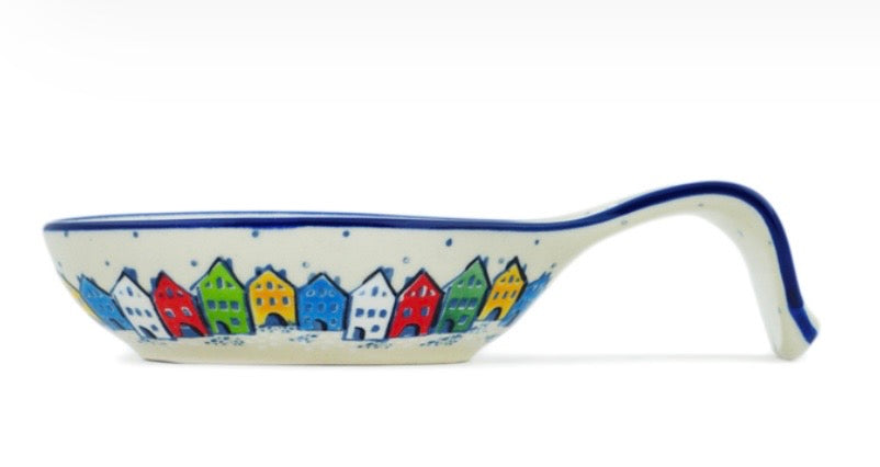 Ceramika Artystyczna, U4881 Village In Spectrum, Spoon Rest