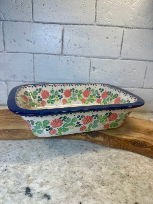 Ceramika Artystyczna, Clover Flower Wreath, Rectangular Baker