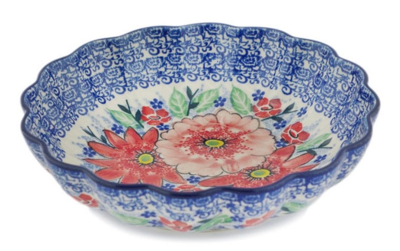 Ceramika Artystyczna, U5137 Peak of Perfection, Scalloped Bowl, 7.5"