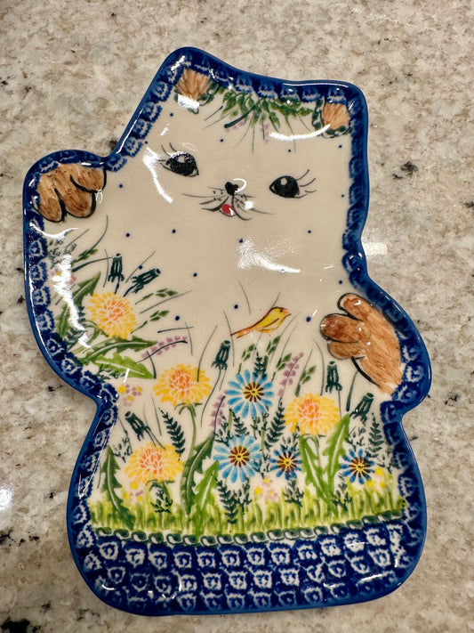 Kalich, Art Level A, Brown Paw, Kitty Cat Plate