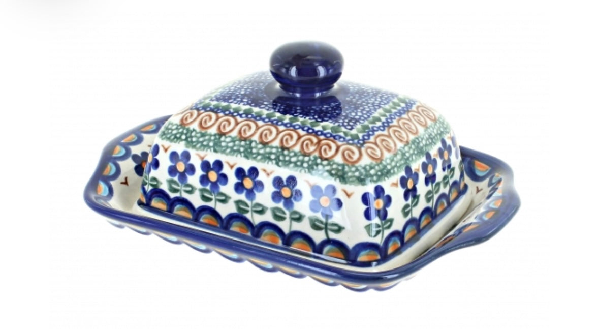 Vena, Aztec Flower Square Butter Dish