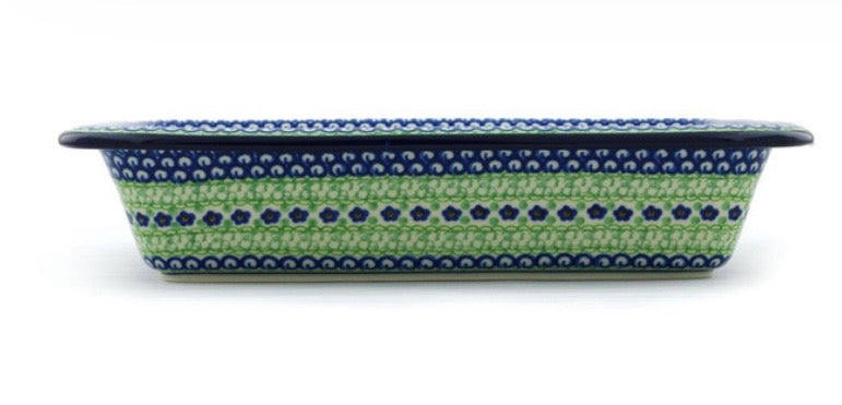 Ceramika Artystyczna, U408D, Key Lime Dreams, Rectangular Baker 14"