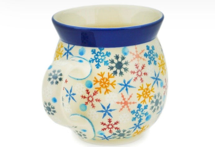 Ceramika Artystyczna, U5029, Vintage Snow Fall, Large Bubble Mug