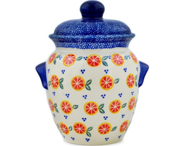 Ceramika Bona, Citrus Craze, Jar with Lid and Handles
