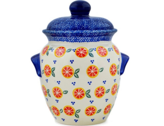 Ceramika Bona, Citrus Craze, Jar with Lid and Handles