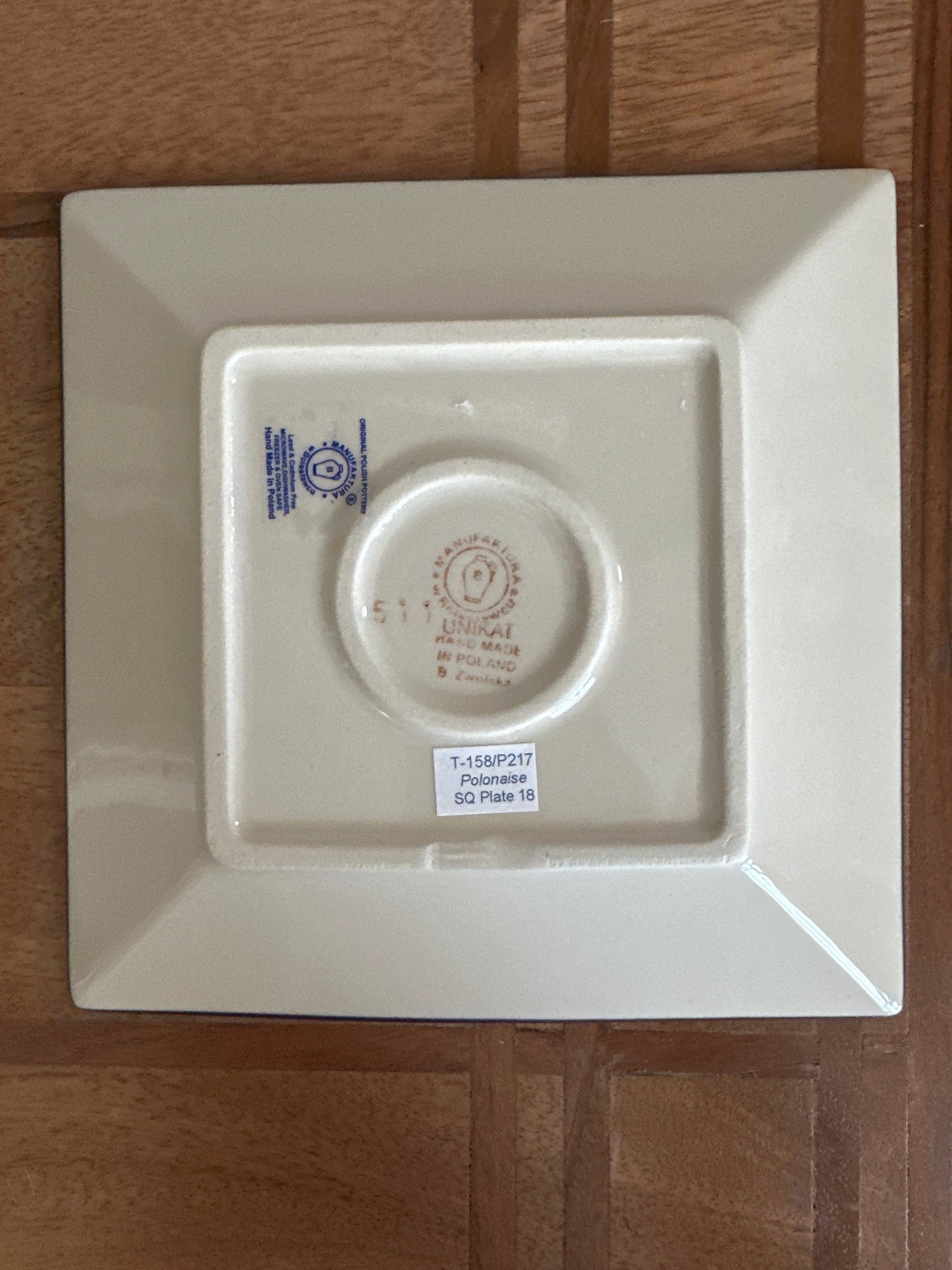 Manufaktura Polish Pottery Polonaise Square Plate