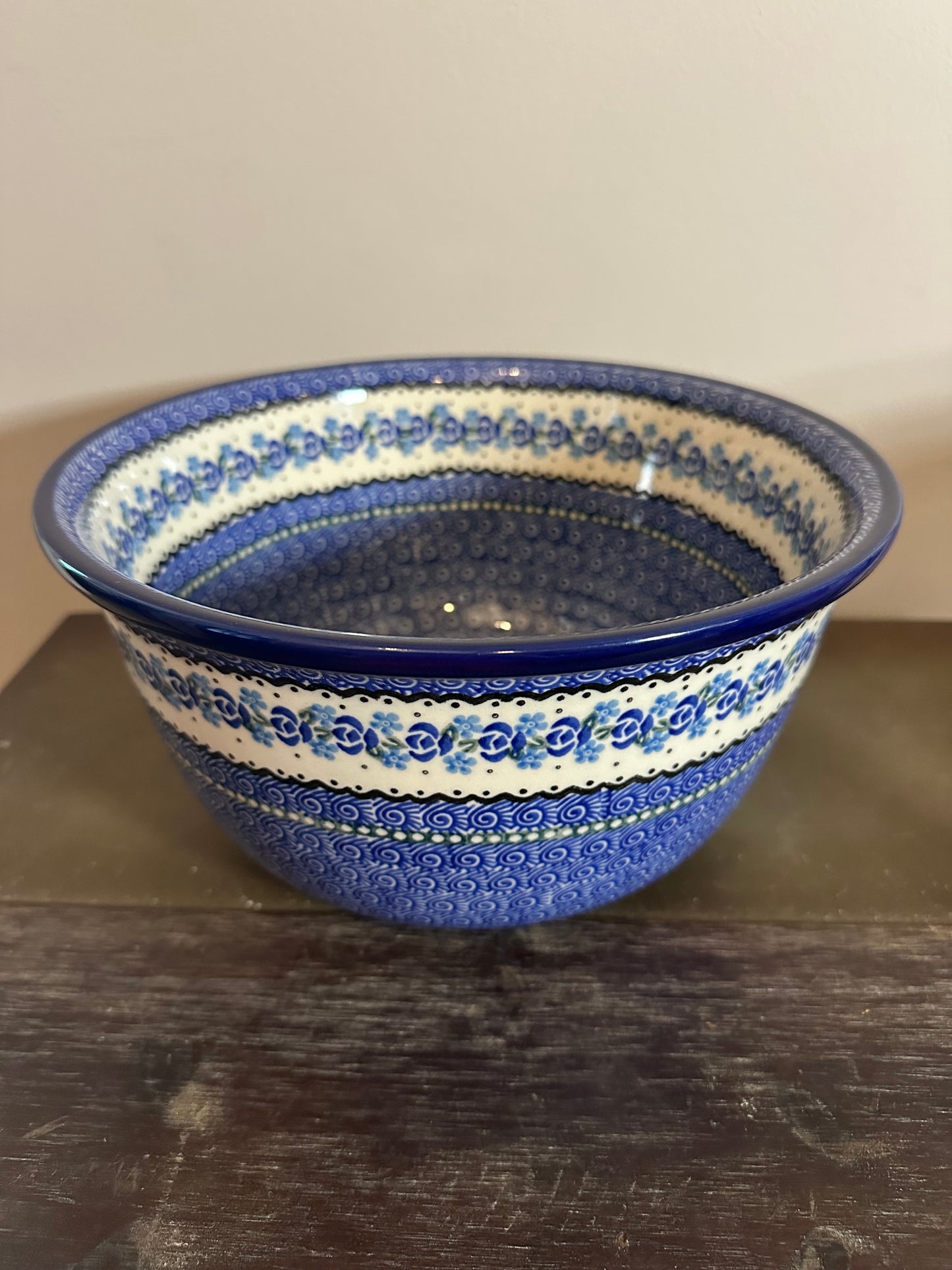 Ceramika Artystyczna,  Blue Bud Sea, Large Bowl